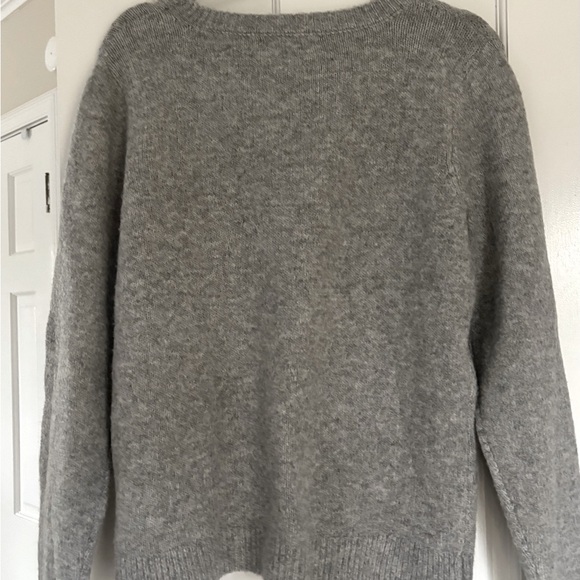 NEW WITH TAGS Cupcakes and Cashmere Grey Christmas Sweater Sheep Santa Medium - Picture 5 of 5